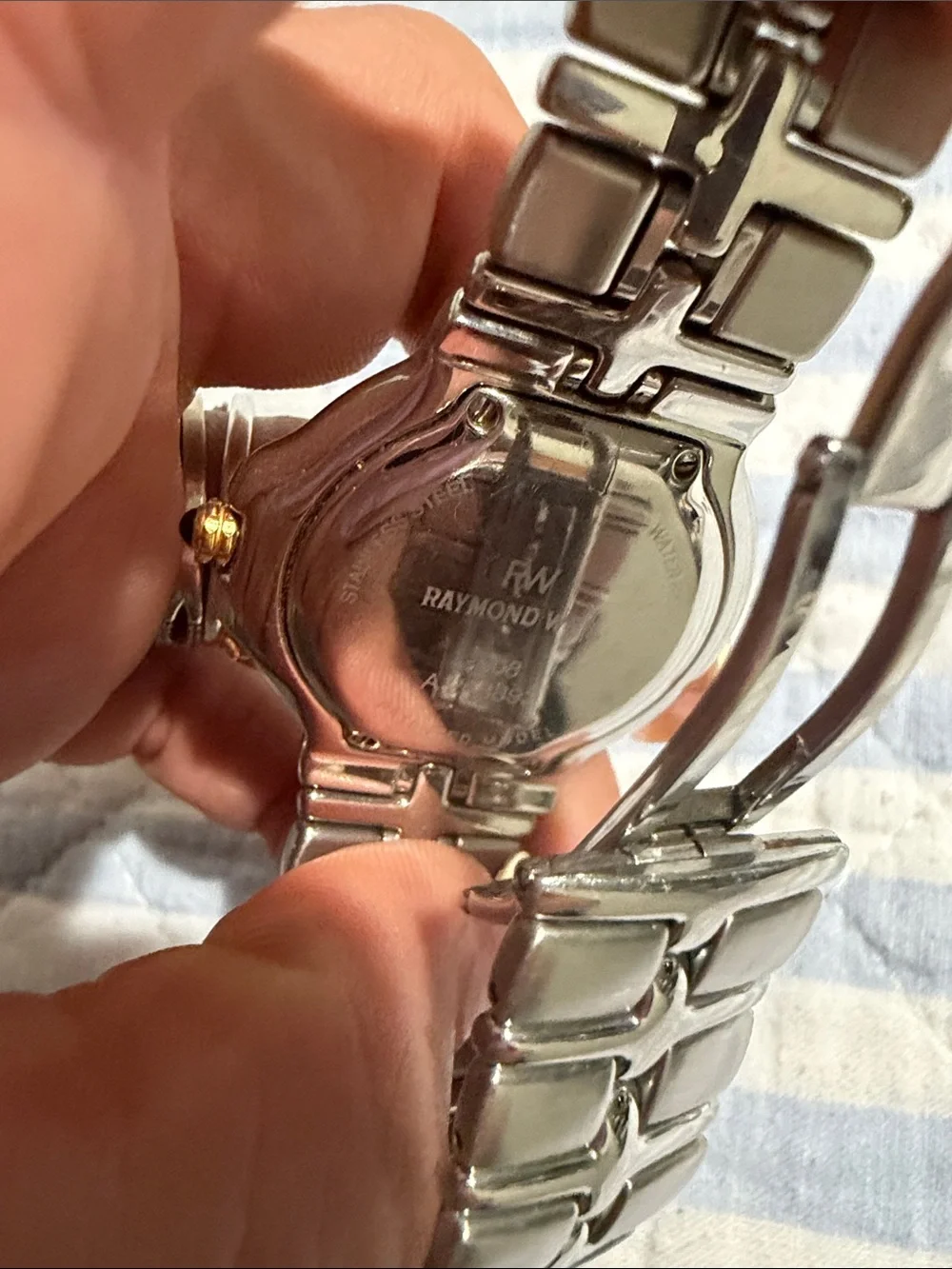 Raymond Weil Two-Tone Silver and Gold Parsifal Watch with White Dial